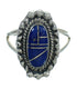 Silver Southwestern Lapis Jewelry Ring Size 8 AX88156